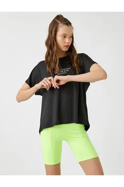 تیشرت زنانه 2yak12005nk مشکی - یاری شاپ