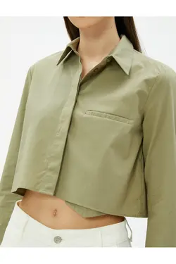 جیب آستین بلند پیراهن برش دقیق - یاری شاپ