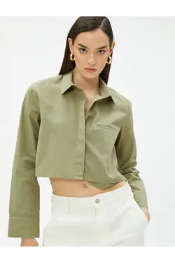 جیب آستین بلند پیراهن برش دقیق - یاری شاپ