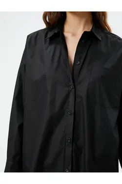 جیب پیراهن آستین بلند با جزئیات نخی - یاری شاپ