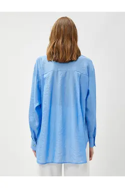 جیب ویسکوز پیراهن بزرگ با جزئیات - یاری شاپ