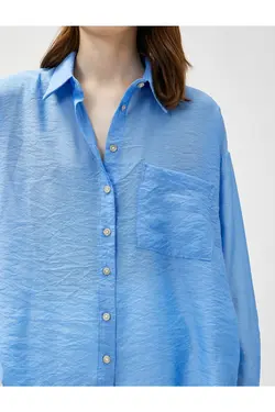 جیب ویسکوز پیراهن بزرگ با جزئیات - یاری شاپ