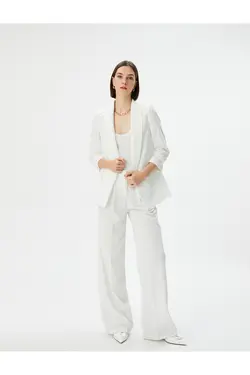 جیب یقه شال ژاکت بلیزر با تناسب منظم - یاری شاپ