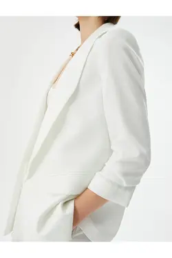 جیب یقه شال ژاکت بلیزر با تناسب منظم - یاری شاپ