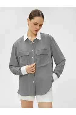 جیبی پیراهن آستین بلند - یاری شاپ