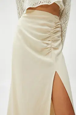 دامن بژ زنانه 2SAK70047CW - یاری شاپ