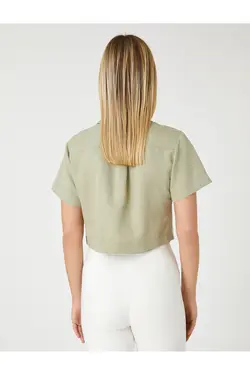 در فضای باز پیراهن برش دکمه جیبی - یاری شاپ