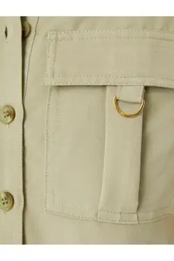 در فضای باز پیراهن برش دکمه جیبی - یاری شاپ