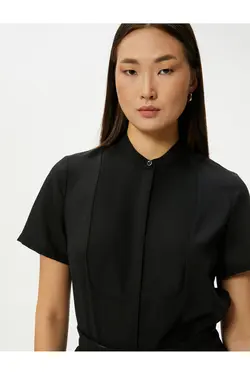 روپوش آستین کوتاه پیراهن یقه ای باشکوه - یاری شاپ