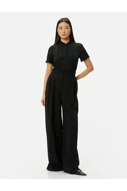 روپوش آستین کوتاه پیراهن یقه ای باشکوه - یاری شاپ