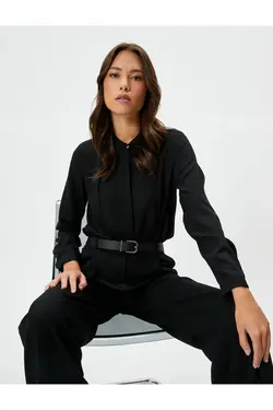 روپوش آستین بلند پیراهن یقه باشکوه - یاری شاپ