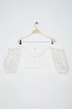 ریچل آراز ایکس – پیراهن آستین دوزی با جزئیات پاپیون - یاری شاپ