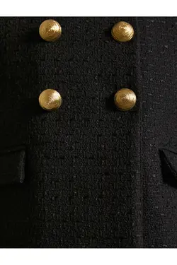 ژاکت Tweed Crop یقه گرد - یاری شاپ