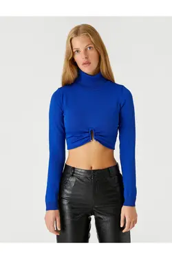 ژاکت بافتنی کراپ با لوازم جانبی فلزی - یاری شاپ