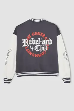 ژاکت بمب افکن پارچه ای ضخیم اورسایز فیت خدمه - یاری شاپ