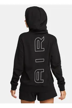 ژاکت زیپ زنانه مشکی DV8046-010 W NSW AIR FLC HD FZ - یاری شاپ