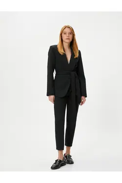 ژاکت ژاکت دکمه دار فلوتیلا جیبی کمربند کمربند - یاری شاپ