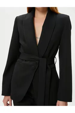 ژاکت ژاکت دکمه دار فلوتیلا جیبی کمربند کمربند - یاری شاپ