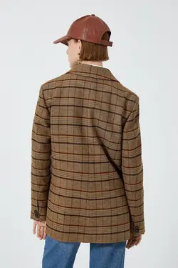 ژاکت کت و شلوار جیبی دو سینه زنانه 4WAK50175UW - یاری شاپ