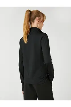 سویشرت اسپرت بلند یقه پایه نیم زیپ - یاری شاپ