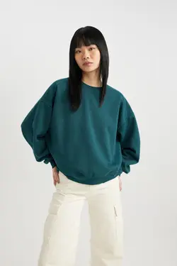 سویشرت پارچه ای با یقه ضخیم اورسایز مناسب - یاری شاپ