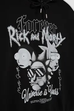 سویشرت پارچه ای ضخیم ریک اند مورتی با کلاه بزرگ - یاری شاپ