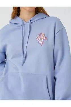 سویشرت چاپ شده پشت با سایز بزرگ با پشم در داخل - یاری شاپ