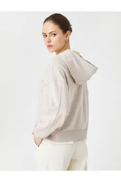 سویشرت ساده کلاهدار Relax Fit Raglan آستین - یاری شاپ