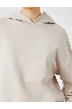 سویشرت ساده کلاهدار Relax Fit Raglan آستین - یاری شاپ