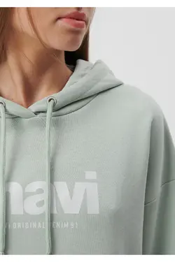 سویشرت سبز کلاهدار چاپ لوگو 168334-71464 - یاری شاپ