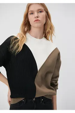 سویشرت سفید یقه خدمه 1S10018-80194 - یاری شاپ