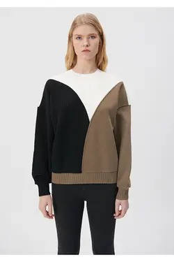 سویشرت سفید یقه خدمه 1S10018-80194 - یاری شاپ