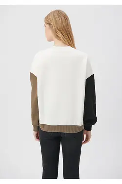 سویشرت سفید یقه خدمه 1S10018-80194 - یاری شاپ