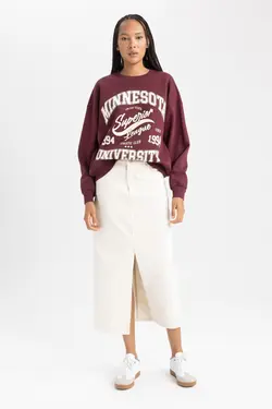 سویشرت ضخیم یقه خدمه فیت سایز بزرگ - یاری شاپ