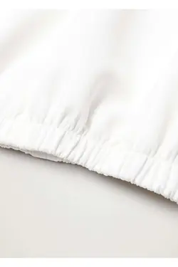 سویشرت کوتاه کشسان سفید زنانه - یاری شاپ