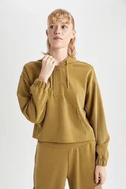 سویشرت ورزشی Fit Oversize Fit Modal Hooded - یاری شاپ