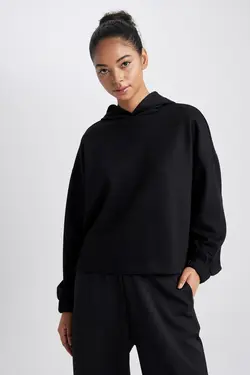 سویشرت ورزشی کلاهدار DeFactoFit Oversize Fit - یاری شاپ