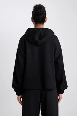 سویشرت ورزشی کلاهدار DeFactoFit Oversize Fit - یاری شاپ