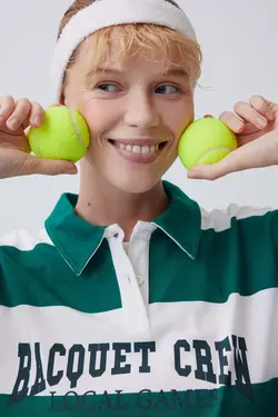 سویشرت ورزشی ممتاز یقه پولو Fit Oversize Fit Fit - یاری شاپ