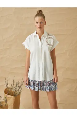 قلاب بافی مفصل پیراهن معین ترکیبی - یاری شاپ