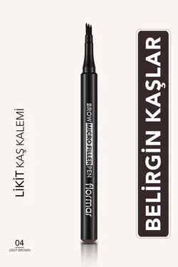 قلم ابرو پرکننده (قهوه ای تیره) – قلم ابرو میکرو فیلر – 004 دیپ قهوه ای – 8682536038546 - یاری شاپ