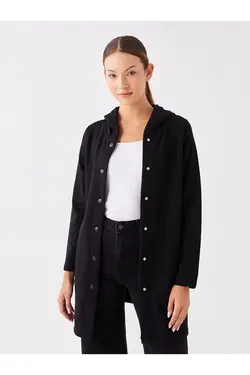 کاپشن اسپرت زنانه آستین بلند ساده کلاهدار - یاری شاپ