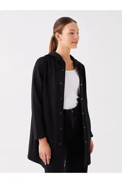 کاپشن اسپرت زنانه آستین بلند ساده کلاهدار - یاری شاپ