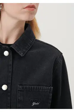 کاپشن جین طلایی آبی خاکستری نولا 1110279-85864 - یاری شاپ