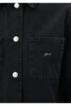 کاپشن جین طلایی آبی خاکستری نولا 1110279-85864 - یاری شاپ