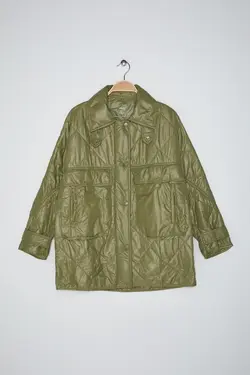 کاپشن خاکی زنانه - یاری شاپ