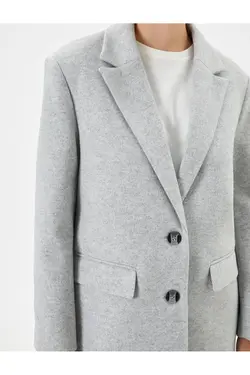 کاپشن ملانژ خاکستری زنانه - یاری شاپ