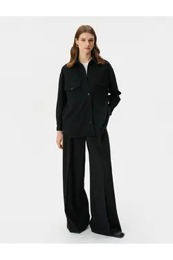 کت پیراهن دکمه دار با جیب فلپ - یاری شاپ