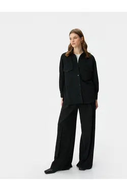 کت پیراهن دکمه دار با جیب فلپ - یاری شاپ