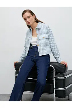 کت توید با جیب و دکمه - یاری شاپ